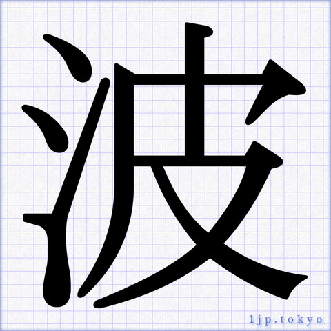 波 文字の書き方手本 かっこいい波